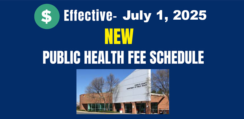 New Public Health Fees- Effective July 1, 2025