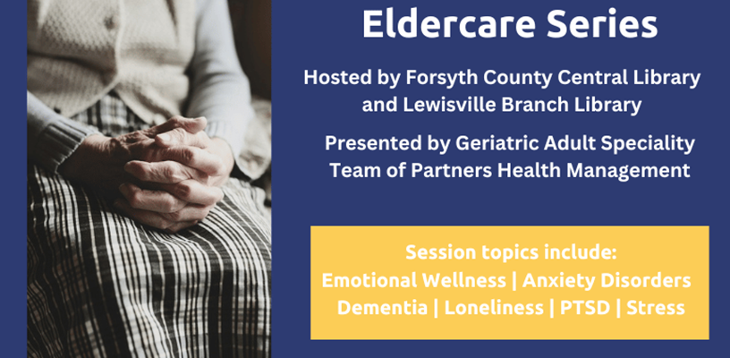 Eldercare series at Central, Lewisville offers tips, resources for those caring for older adults