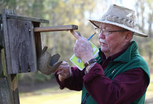 Bill Abbey Inspects Nestbox