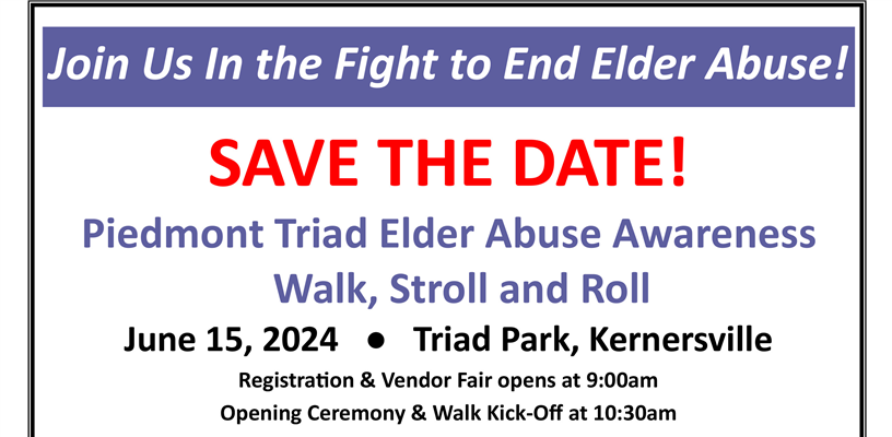 Elder Abuse Awareness Walk will be June 15