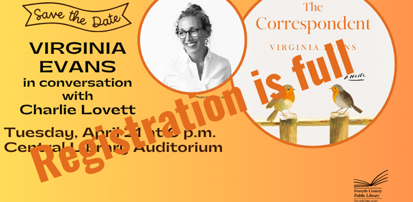 Registration for Virginia Evans in Conversation with Charlie Lovett opens Wednesday, April 1