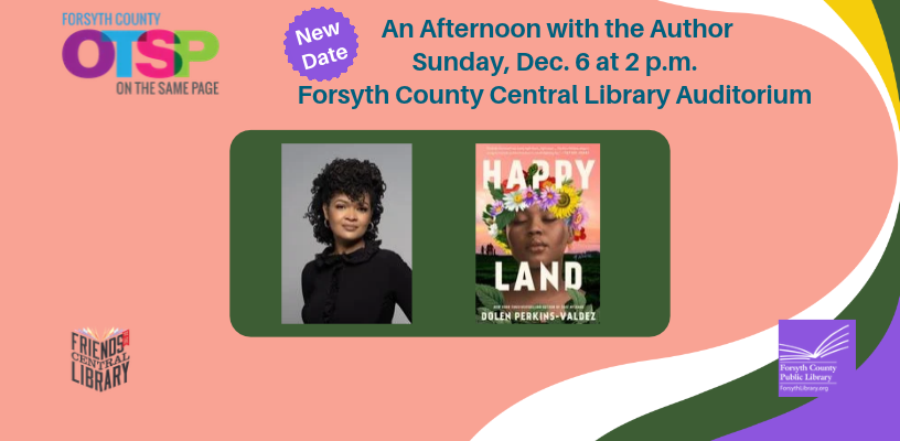 Dolen Perkins-Valdez Author Visit Rescheduled for Sun., Dec. 6, book and history talk still planned