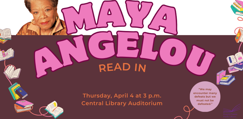Enjoy a reading at the Maya Angelou Read-In April 4