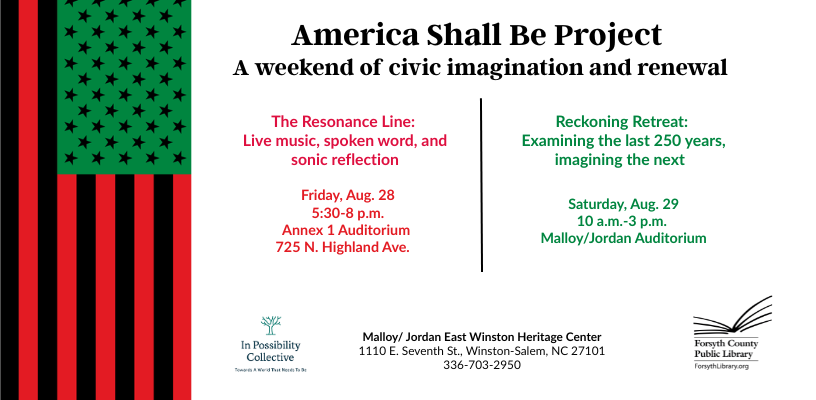 Engage in civic imagination and renewal at Malloy/Jordan's America Shall Be Project Aug. 28-29 