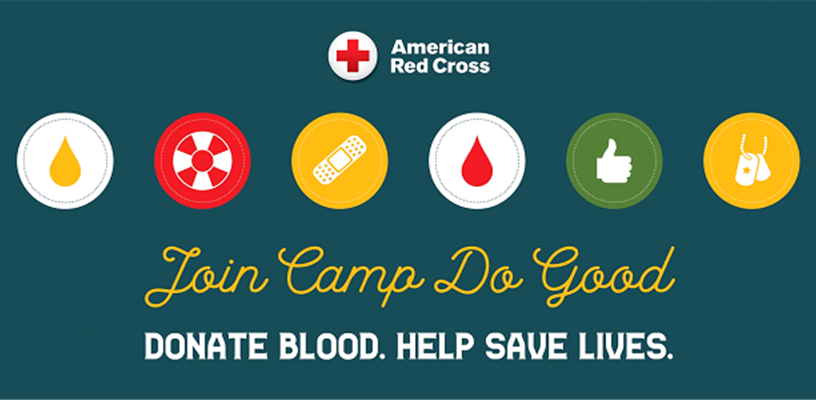 Give at our Camp Do Good Blood Drive at the Lewisville Branch Library